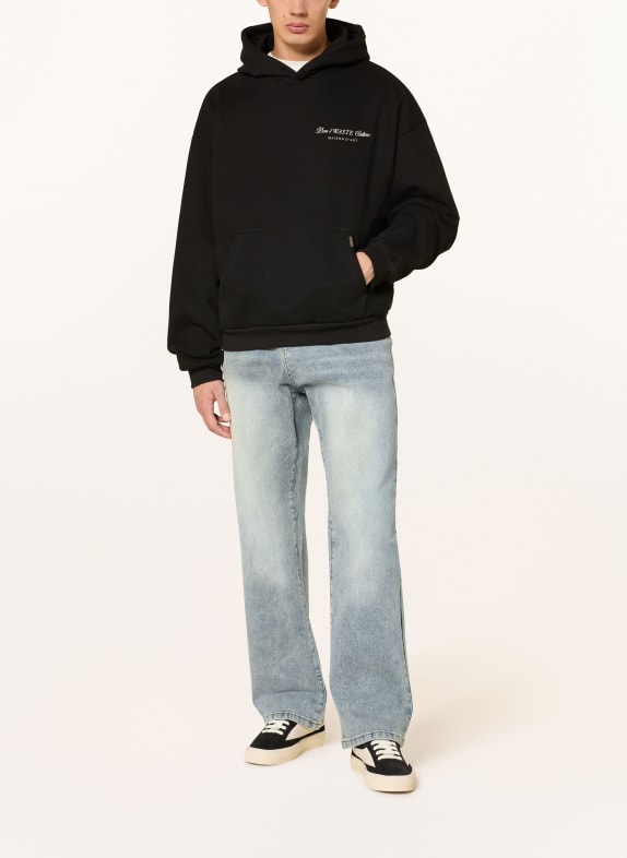 don't waste culture Hoodie INA ORNAMENT ZWART