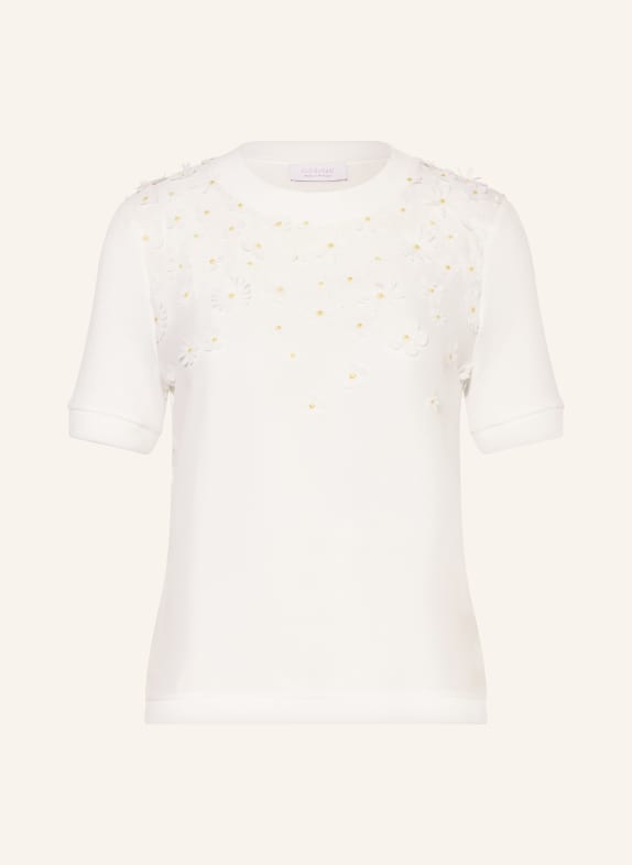 Rich & Royal T-Shirt im Materialmix WEISS