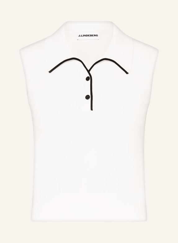 J.LINDEBERG Funktions-Poloshirt WEISS / SCHWARZ