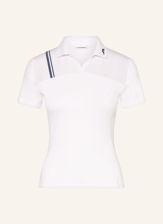 J.LINDEBERG Funktions-Poloshirt WEISS / DUNKELBLAU