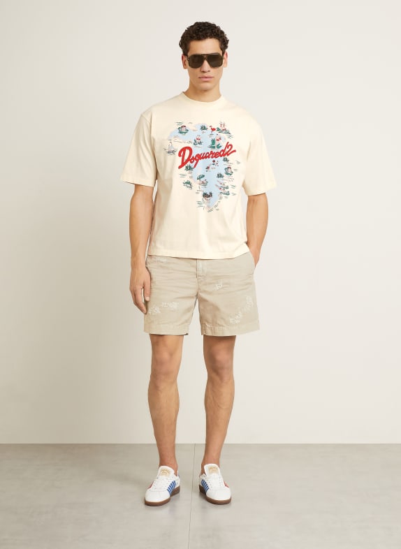 DSQUARED2 Tricou ALB / GRI / ROȘU