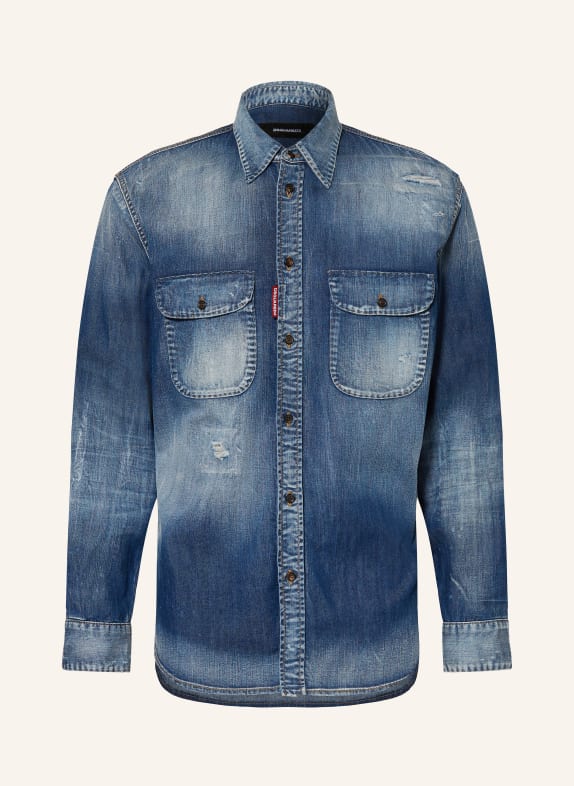 DSQUARED2 Jeanshemd Comfort Fit BLAUW