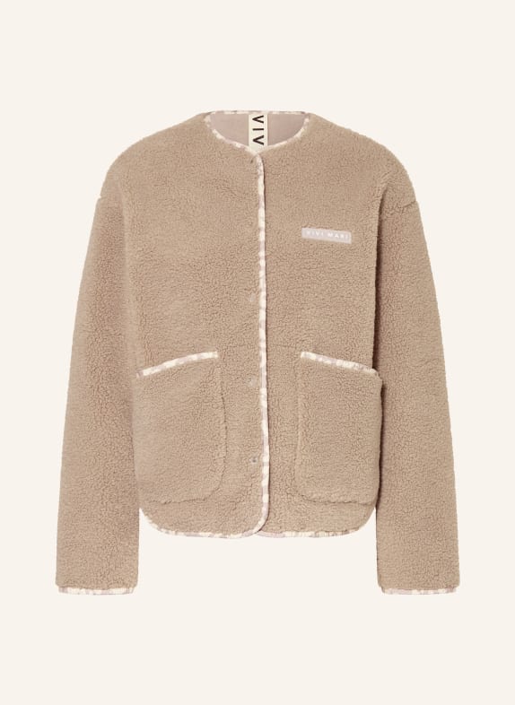 VIVI MARI teddy fur jacket CAMEL