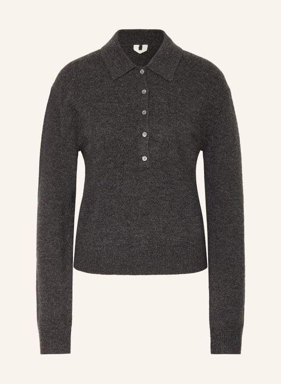 ARKET Strick-Poloshirt DUNKELGRAU