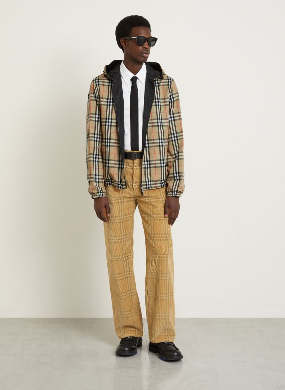 BURBERRY Vändbar jacka NEWPORT KAMEL / RÖD / SVART