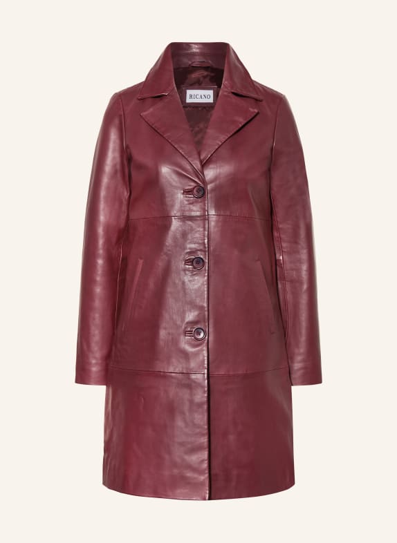 RICANO Ledermantel MARIZA DUNKELROT