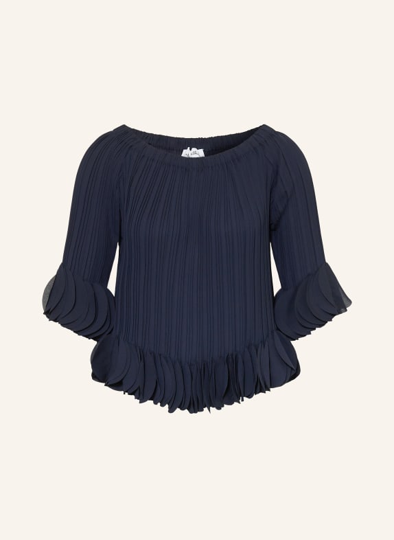 Joseph Ribkoff Off-the-shoulder blouse with pleats DARK BLUE