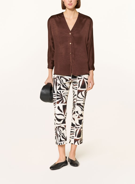 Joseph Ribkoff 7/8-broek WIT / MARRON FONCÉ