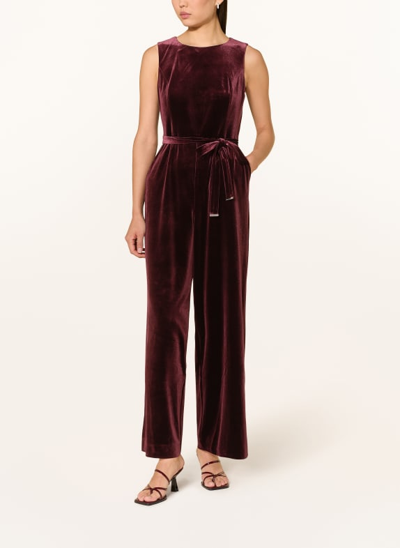 Phase Eight Jumpsuit MARTHA aus Samt DUNKELROT