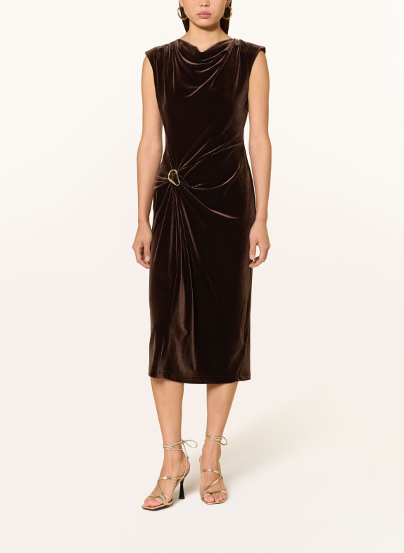 Phase Eight Samtkleid VERRA DUNKELBRAUN