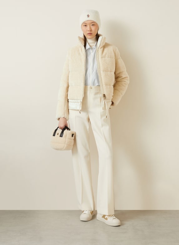 MONCLER Daunenjacke CEDRE aus Kunstfell CREME