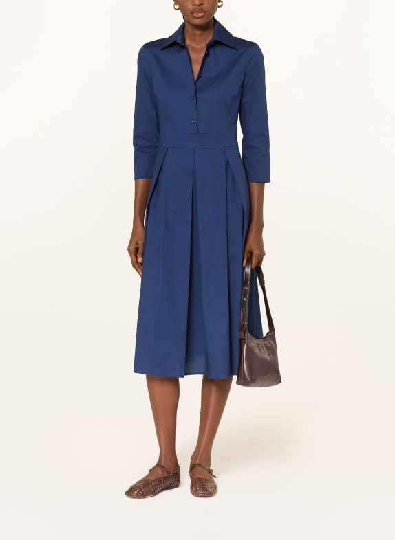 THE ABITO Hemdblusenkleid mit 3/4-Arm DUNKELBLAU
