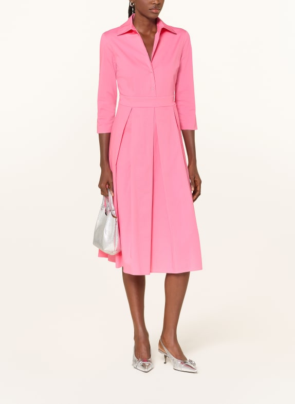THE ABITO Hemdblusenkleid mit 3/4-Arm PINK
