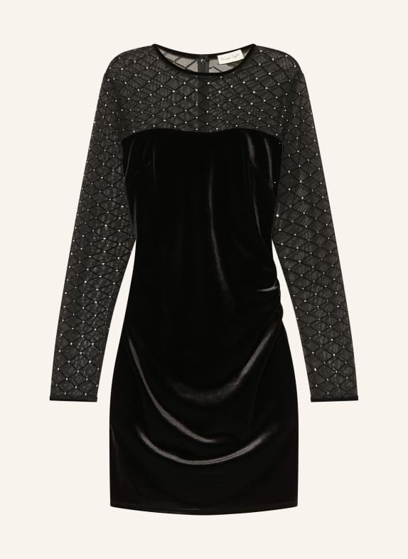 Phase Eight Samtkleid AMBEROSE mit Schmucksteinen SCHWARZ