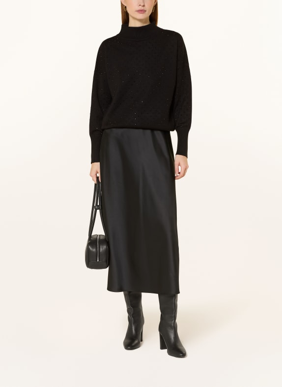 Phase Eight Pullover STEPH mit Schmucksteinen SCHWARZ