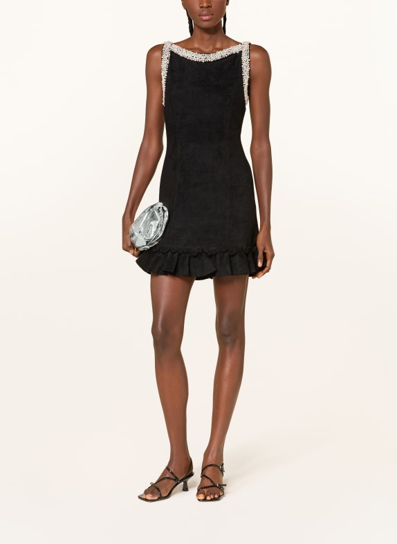 SANDRO Cocktailkleid SCHWARZ / WEISS