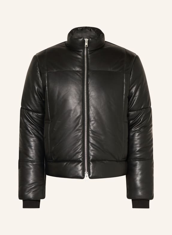 ALLSAINTS Steppjacke FURSE aus Leder SCHWARZ