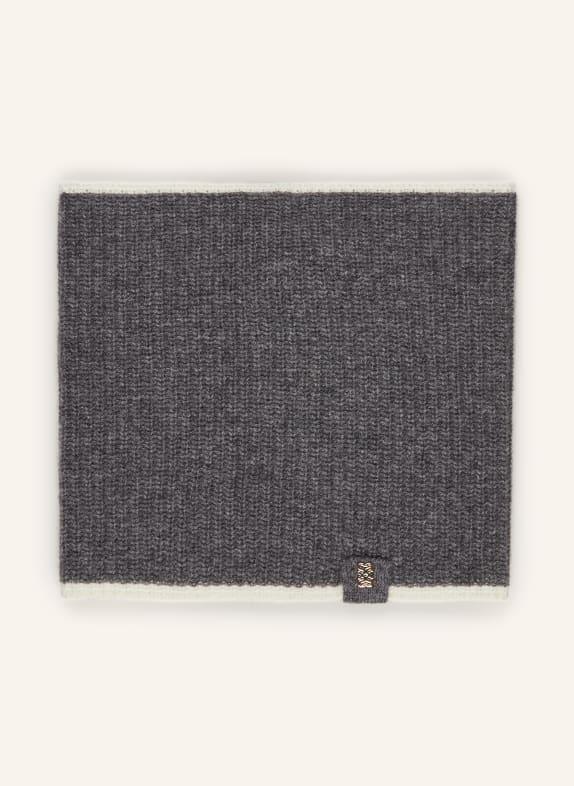 SANDRO Loop-Schal DUNKELGRAU / WEISS