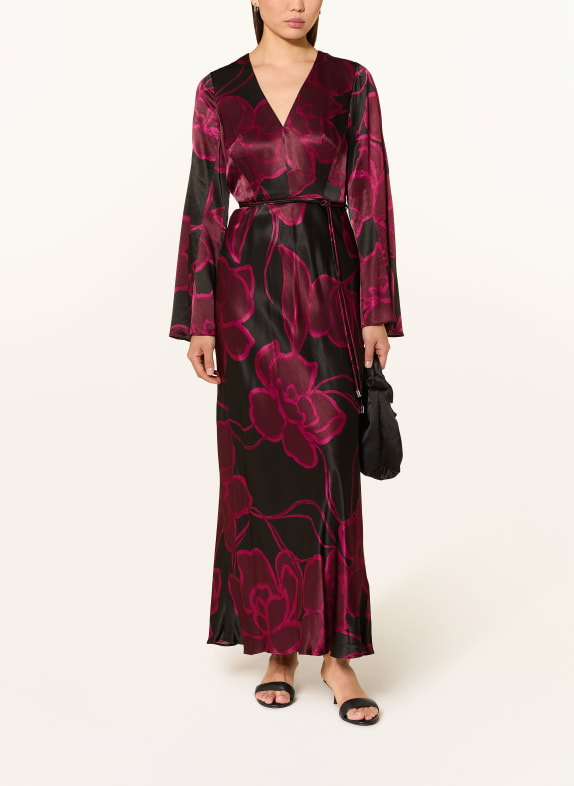 Phase Eight Satinkleid RHEA FUCHSIA / SCHWARZ