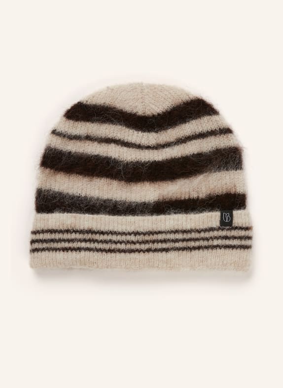 ba&sh Alpaková čepice SOPHIE TMAVĚ HNĚDÁ / BÉŽOVÁ