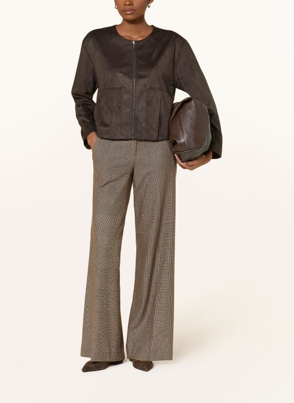 comma Jacke in Lederoptik DUNKELBRAUN