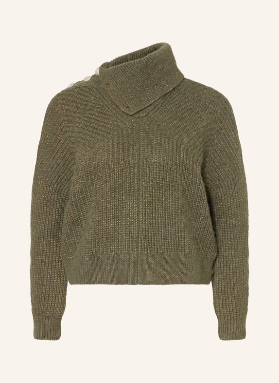 ba&sh Pullover ROUMANE mit Alpaka KHAKI / GOLD
