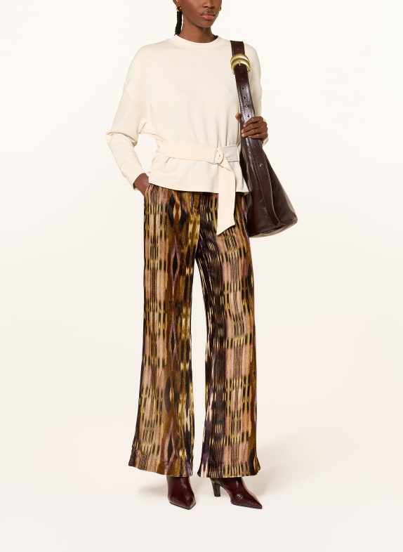 ba&sh Marlenehose VELVO aus Samt KHAKI / LILA / SCHWARZ