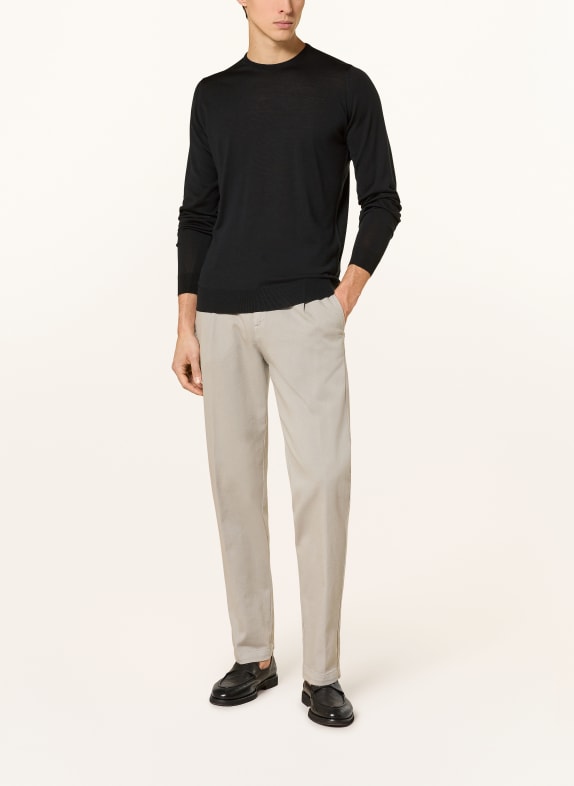 JOHN SMEDLEY Pullover aus Merinowolle SCHWARZ