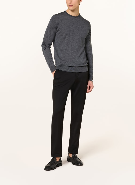 JOHN SMEDLEY Trui van merinowol DONKERGRIJS