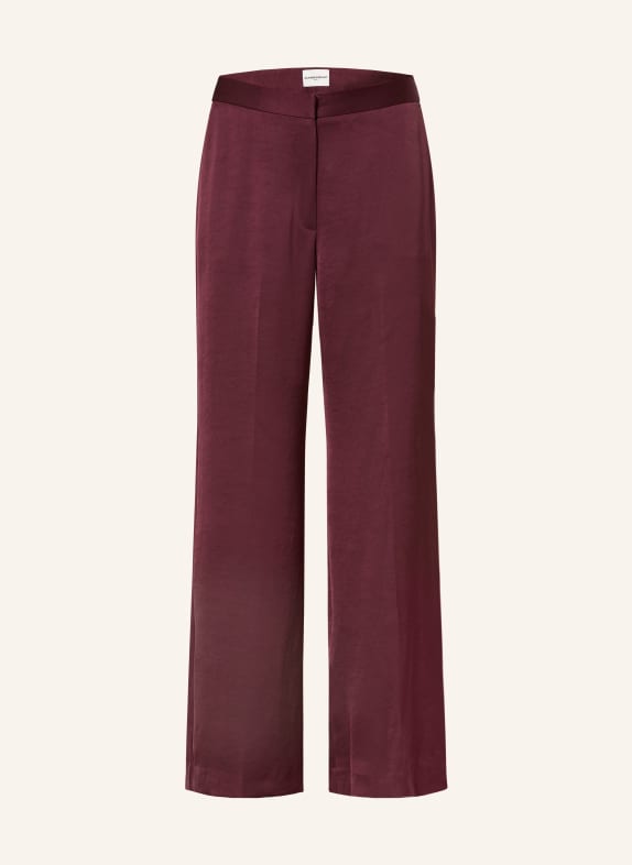 CLAUDIE PIERLOT Marlenehose aus Satin DUNKELROT