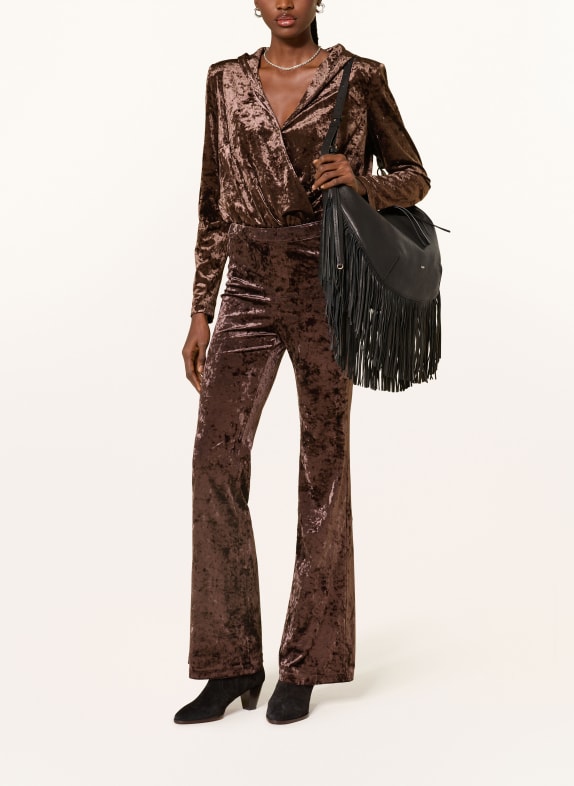 ba&sh Marlenehose LOLITA aus Samt BRAUN