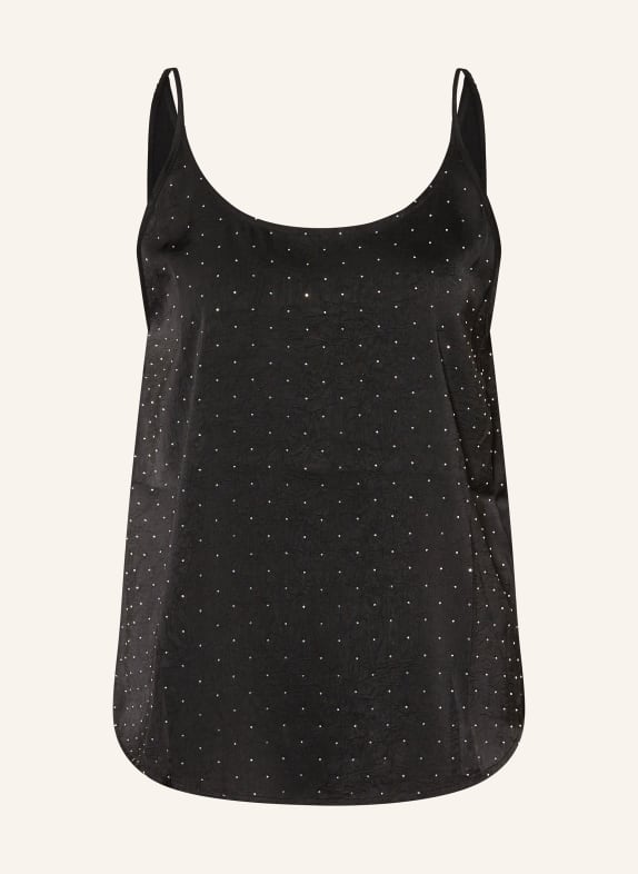 ba&sh Top DIGUE mit Schmucksteinen SCHWARZ