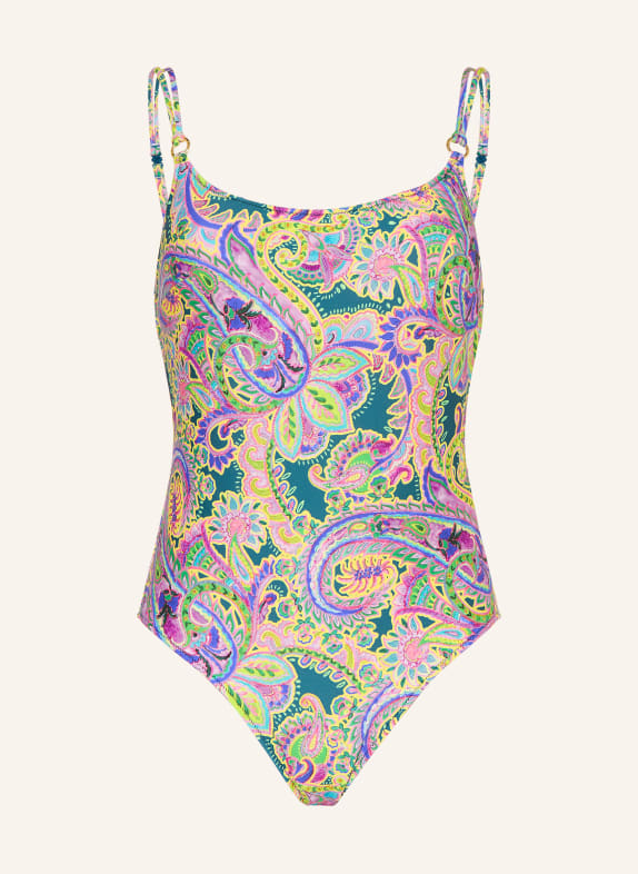 MARIE JO JOLISE swimsuit GREEN / PURPLE / YELLOW