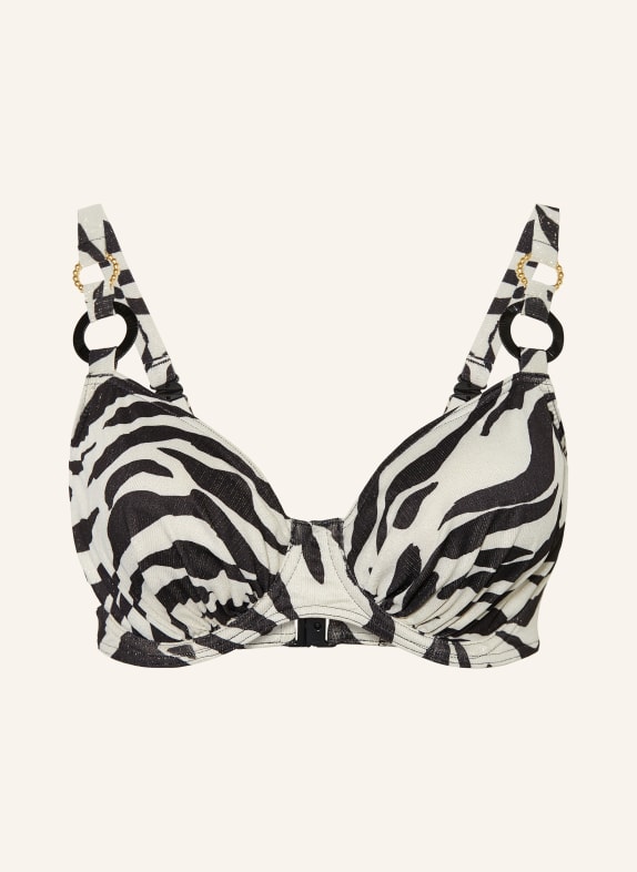 PrimaDonna Bügel-Bikini-Top DALICE mit Glitzergarn SCHWARZ / SILBER