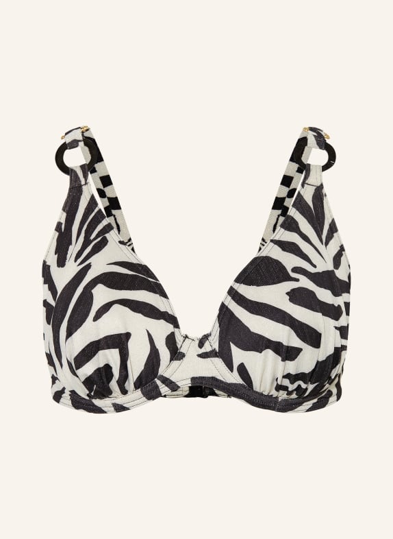 PrimaDonna DALICE underwire bikini top with glitter thread BLACK / SILVER