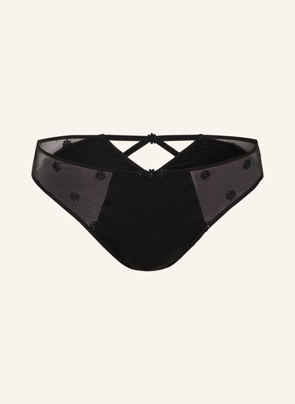 MARIE JO DAISY briefs with glitter thread BLACK