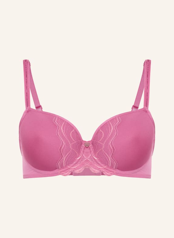 Triumph Biustonosz z wyściółką PALINA WAVES OF GLOW MOCNORÓŻOWY / JASNOFIOLETOWY