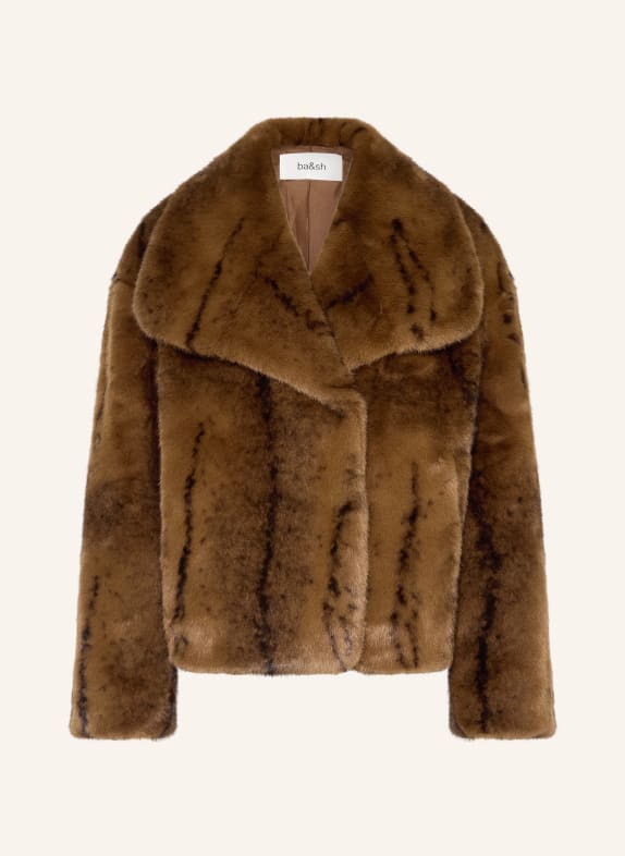 ba&sh Kunstfell-Jacke FOXY BRAUN / SCHWARZ