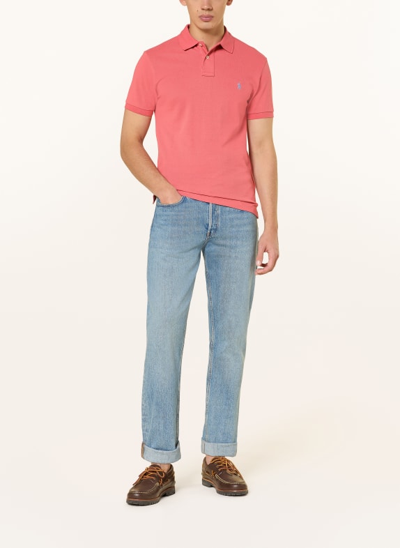 POLO RALPH LAUREN Piqué poloshirt slim fit LICHTROOD / LICHTBLAUW