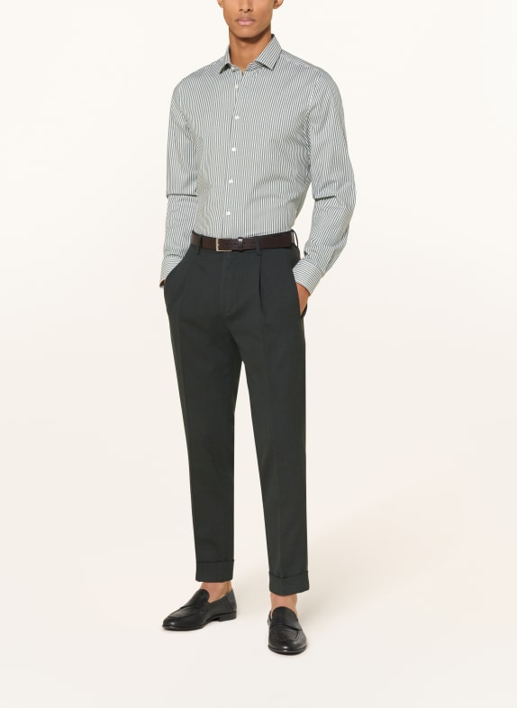 OLYMP Hemd Level Five body fit WEISS / DUNKELGRÜN