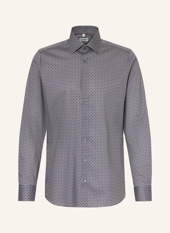 OLYMP Hemd Level Five body fit BLAUGRAU / BEIGE / WEISS