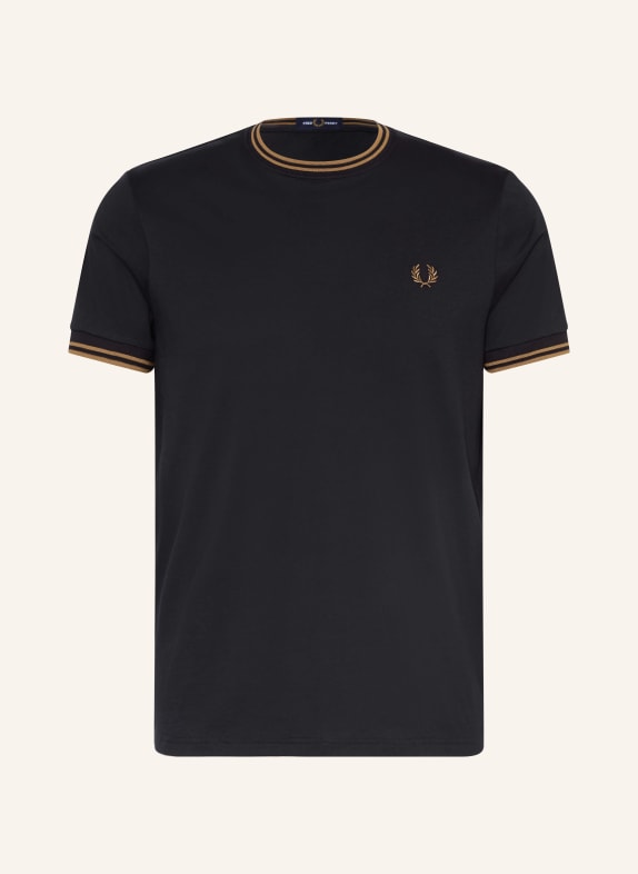 FRED PERRY T-shirt BLACK / CAMEL