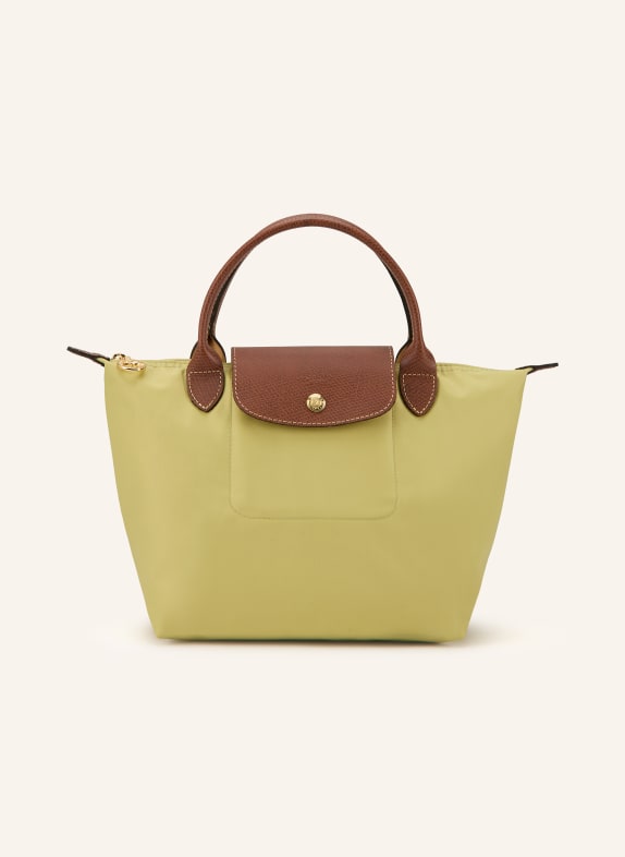 LONGCHAMP Handtasche LE PLIAGE S HELLGRÜN / GOLD / BRAUN