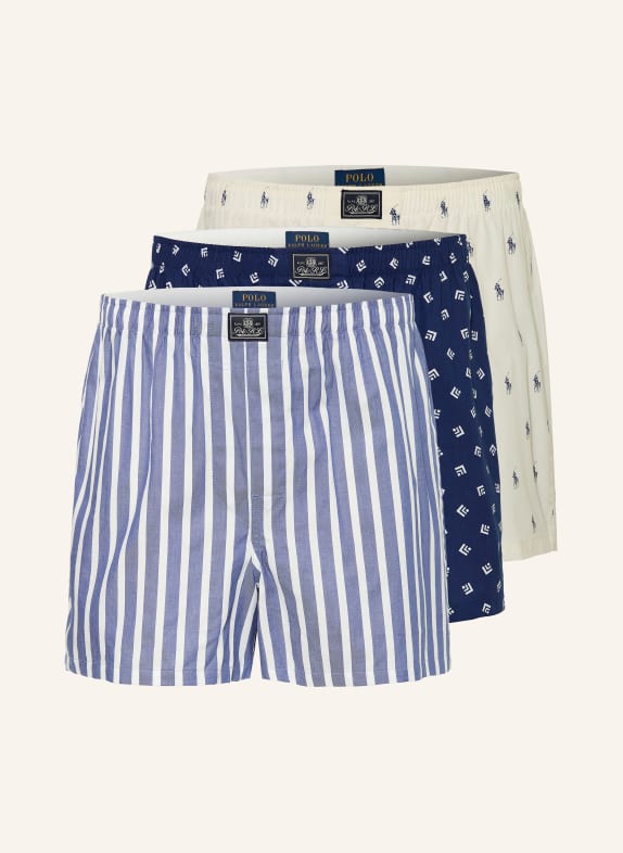 POLO RALPH LAUREN 3-pack woven boxer shorts BLUE / LIGHT BLUE / WHITE