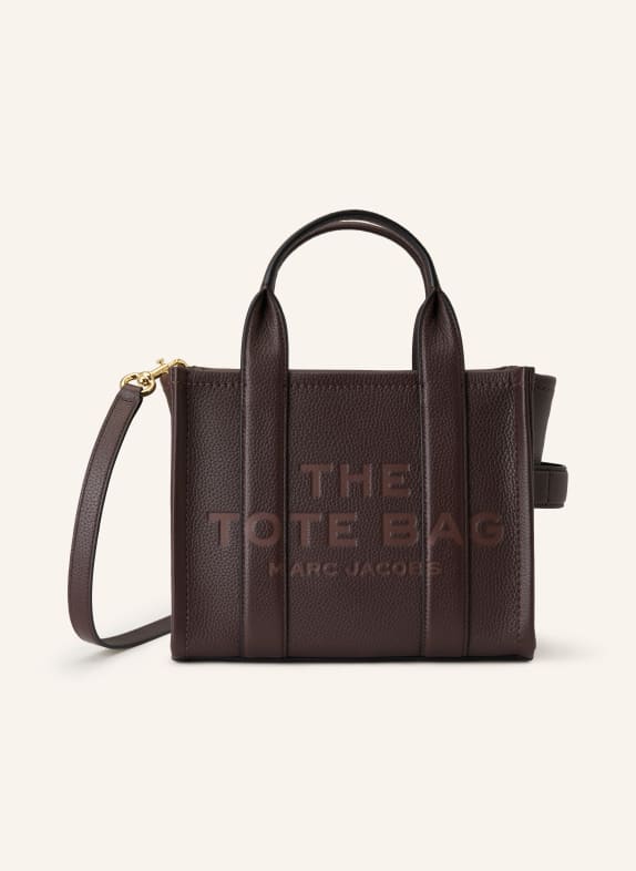 MARC JACOBS Shopper THE SMALL TOTE BAG LEATHER DUNKELBRAUN