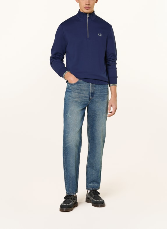 FRED PERRY Sweatshirt met capuchon DONKERBLAUW