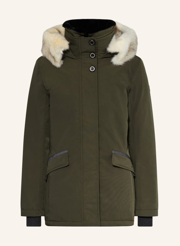 WELLENSTEYN Parka ENTERPRISE mit Kunstpelzbesatz und DUPONT™ SORONA®-Füllung DUNKELGRÜN