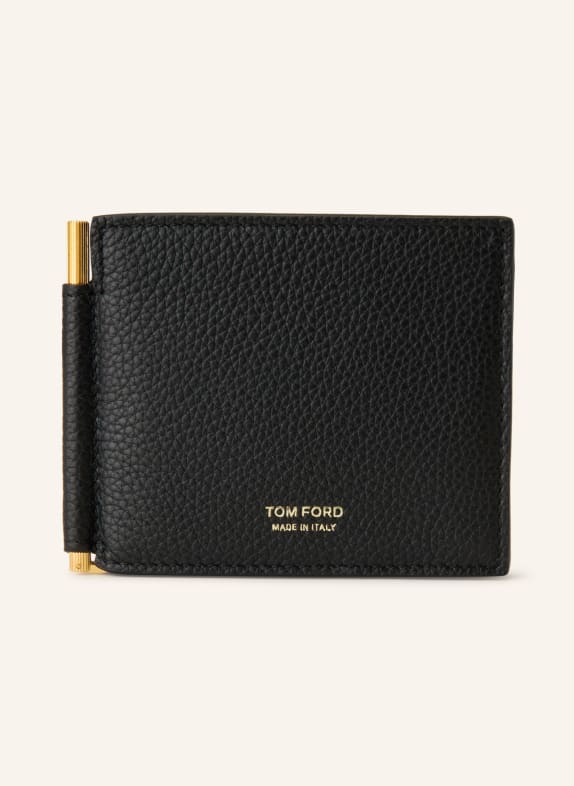 TOM FORD Peněženka se svorkou ČERNÁ