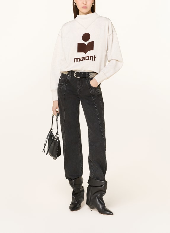 MARANT ÉTOILE Sweatshirt MOBY HELLGRAU / DUNKELBRAUN