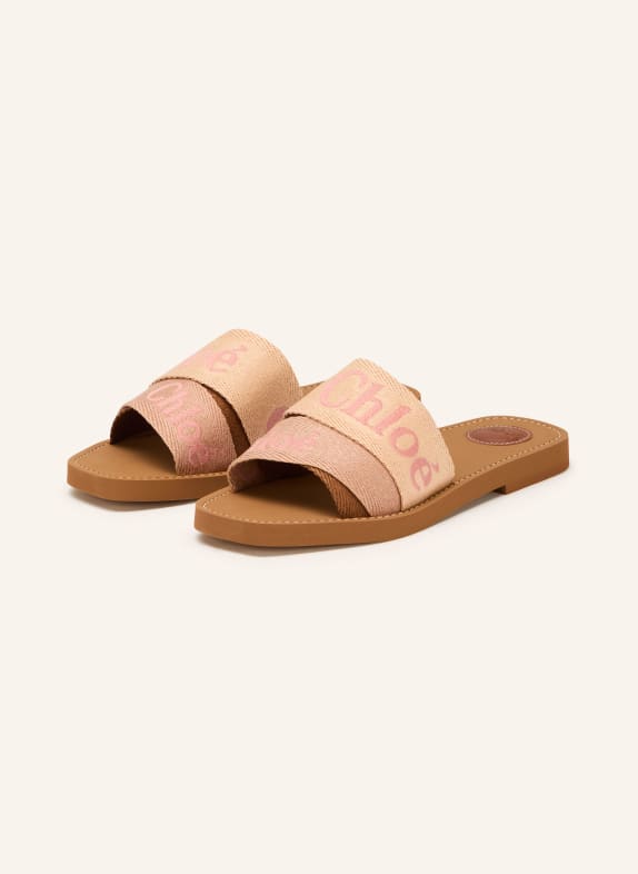 Chloé Slides WOODY 25I Rosewood Brown